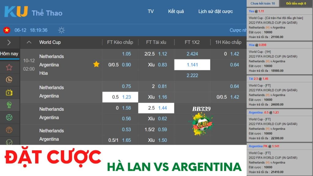 Argentina vs Hà Lan